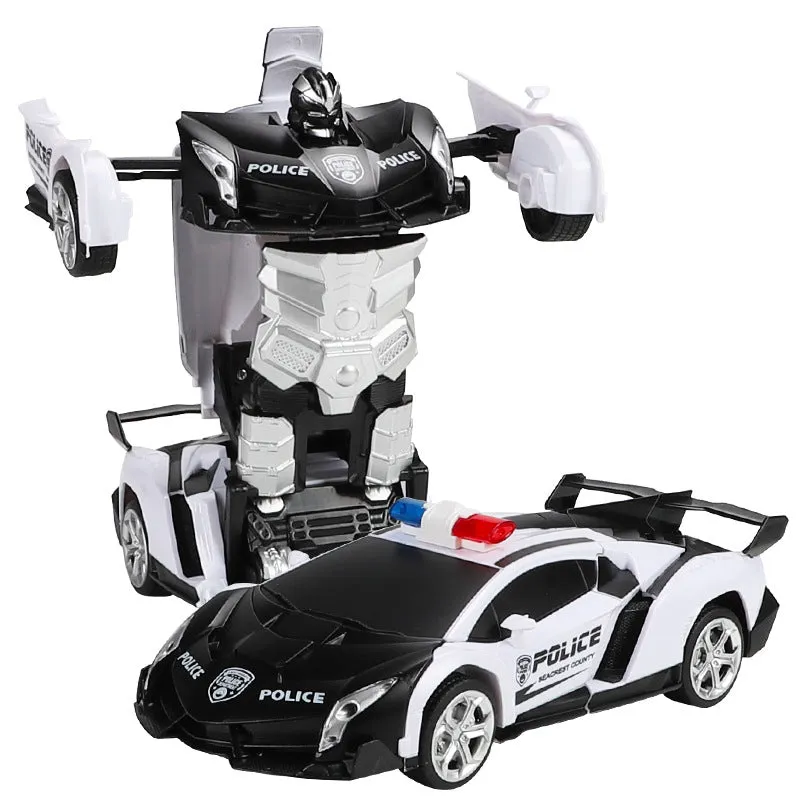 1:18 Police Transformer Remote Control Car Model Kids Toy