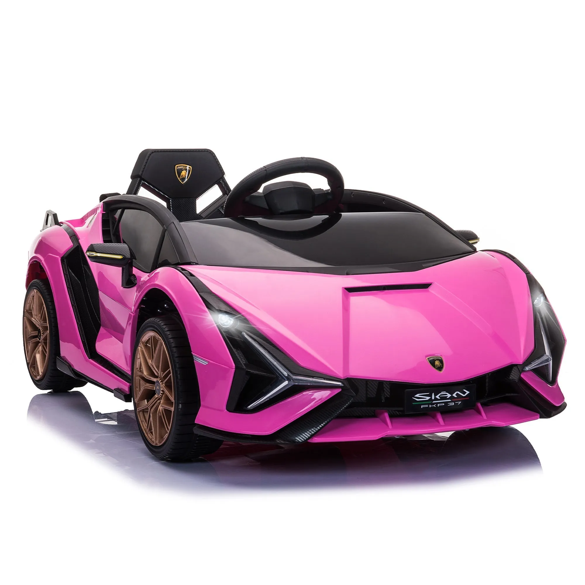 12V Kids Electric Ride On Car 2 Motors Licensed Toy Car with Remote Control Music Lights MP3 for 3-5 Years Pink