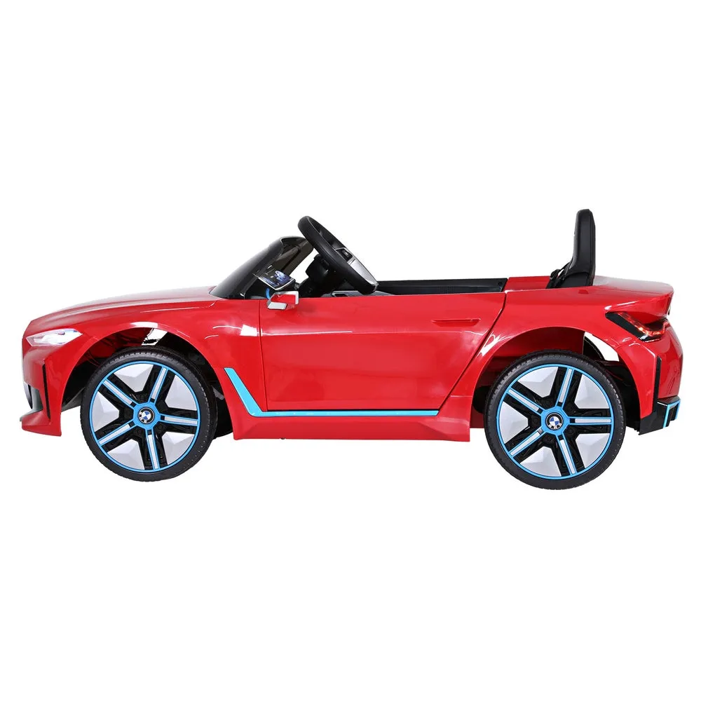 12V Red BMW I4 Kids Ride-On Car with Remote & Safety Seat Belt