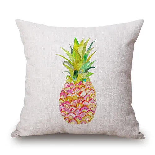 18'' Square Pineapple Flower Birds Custom Pillows Cover Geometry Baby Sofa Decoration Gift Customized Drop Shipping