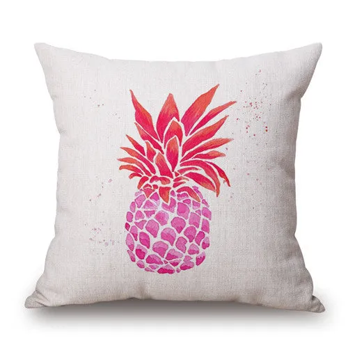 18'' Square Pineapple Flower Birds Custom Pillows Cover Geometry Baby Sofa Decoration Gift Customized Drop Shipping