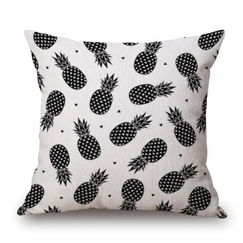 18'' Square Pineapple Flower Birds Custom Pillows Cover Geometry Baby Sofa Decoration Gift Customized Drop Shipping