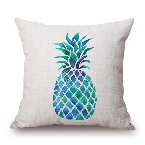 18'' Square Pineapple Flower Birds Custom Pillows Cover Geometry Baby Sofa Decoration Gift Customized Drop Shipping