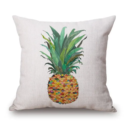 18'' Square Pineapple Flower Birds Custom Pillows Cover Geometry Baby Sofa Decoration Gift Customized Drop Shipping