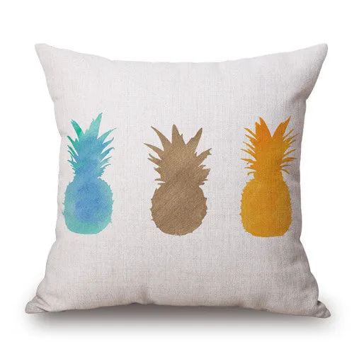 18'' Square Pineapple Flower Birds Custom Pillows Cover Geometry Baby Sofa Decoration Gift Customized Drop Shipping