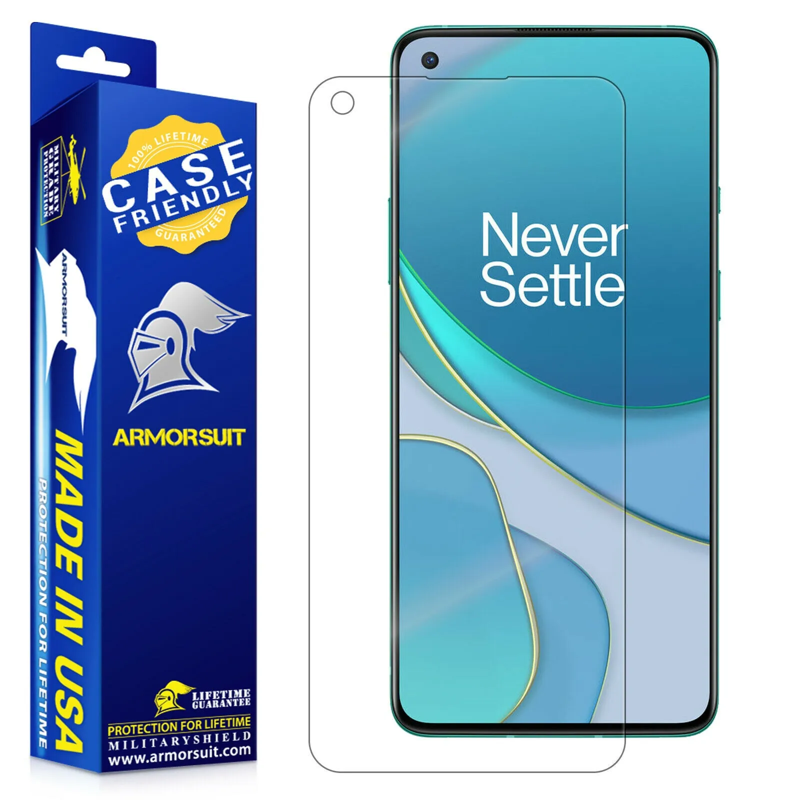 [2 Pack] OnePlus 8T Screen Protector - Case-Friendly