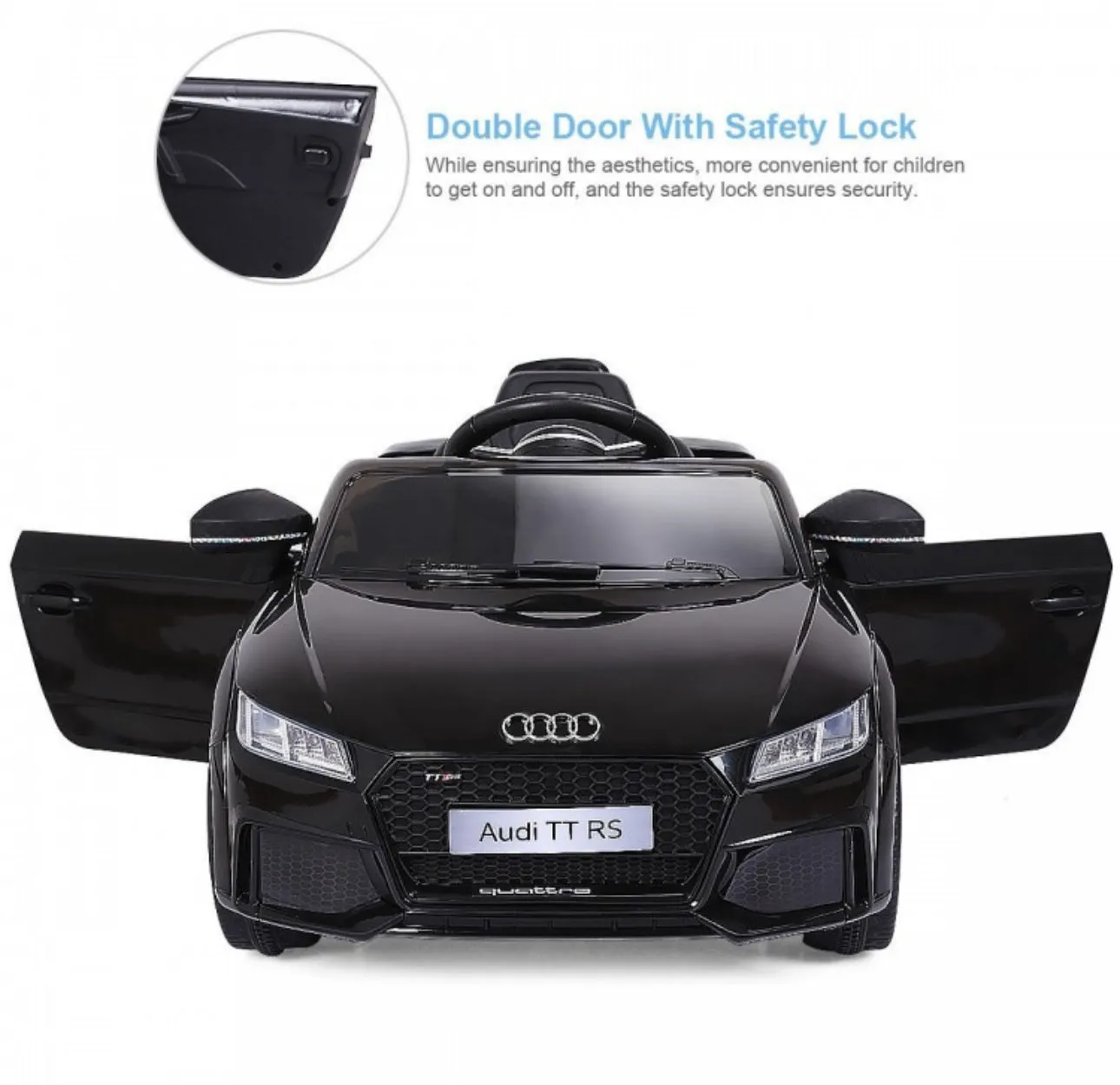 2025 Licensed Audi TT RS Ride On Car Upgraded | 12V | 1 Seater | Music | Seat Belt | LED Lights | Remote