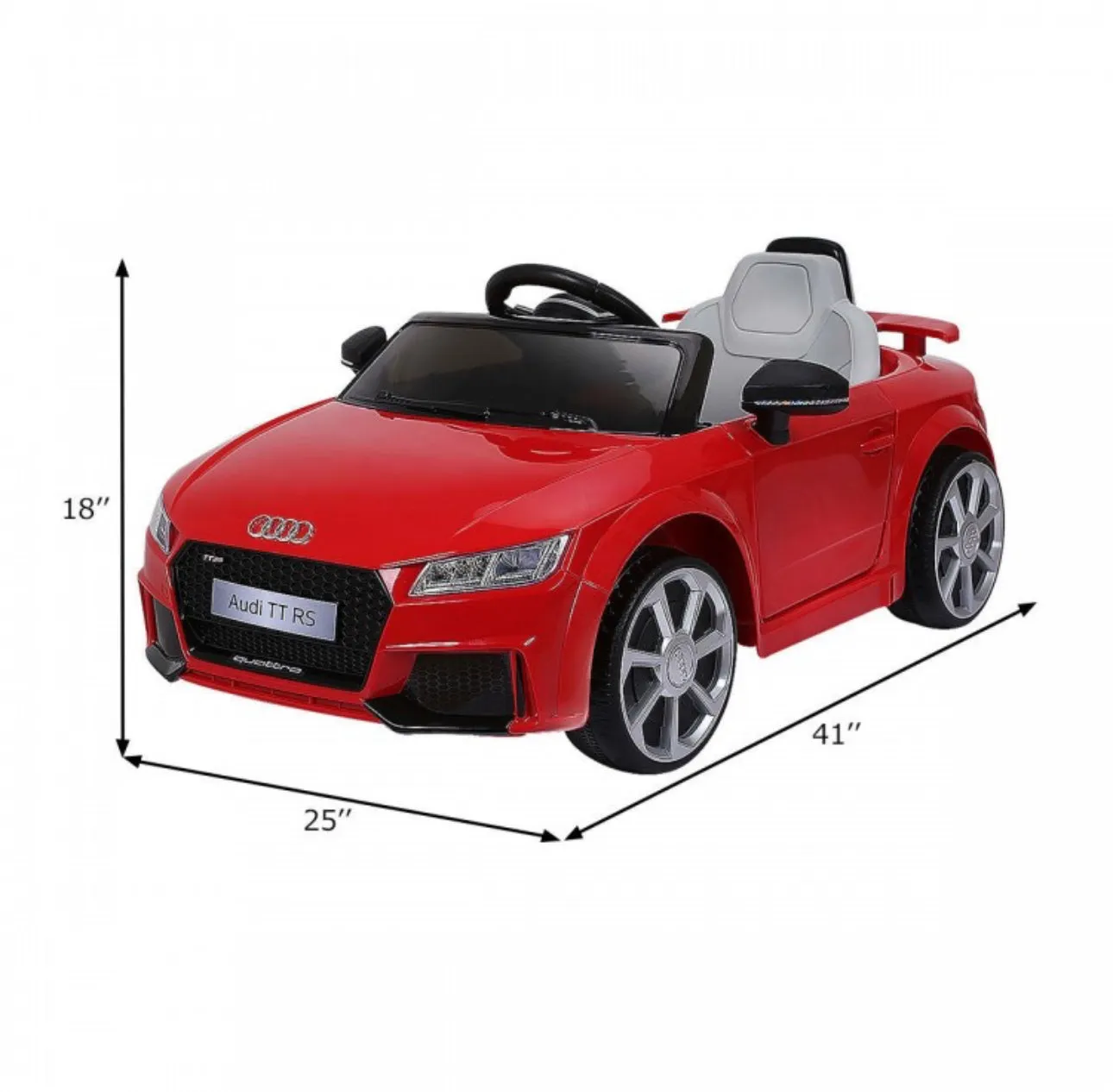 2025 Licensed Audi TT RS Ride On Car Upgraded | 12V | 1 Seater | Music | Seat Belt | LED Lights | Remote