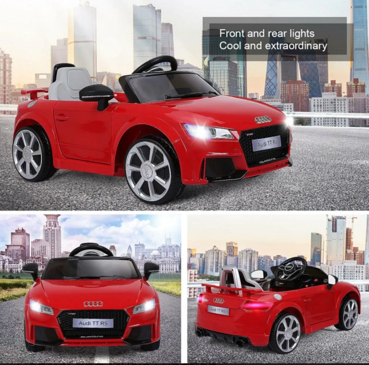 2025 Licensed Audi TT RS Ride On Car Upgraded | 12V | 1 Seater | Music | Seat Belt | LED Lights | Remote