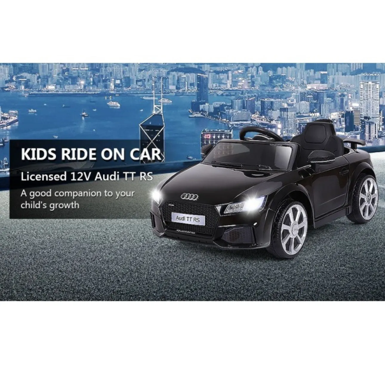 2025 Licensed Audi TT RS Ride On Car Upgraded | 12V | 1 Seater | Music | Seat Belt | LED Lights | Remote