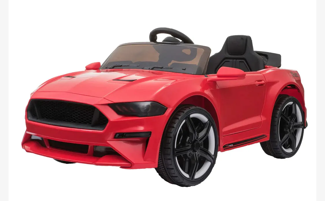 2025 Mustang Style Kids Ride-On Car | 12V | Leather Seat | Rubber Tires | Upgraded 1 Seater | Remote