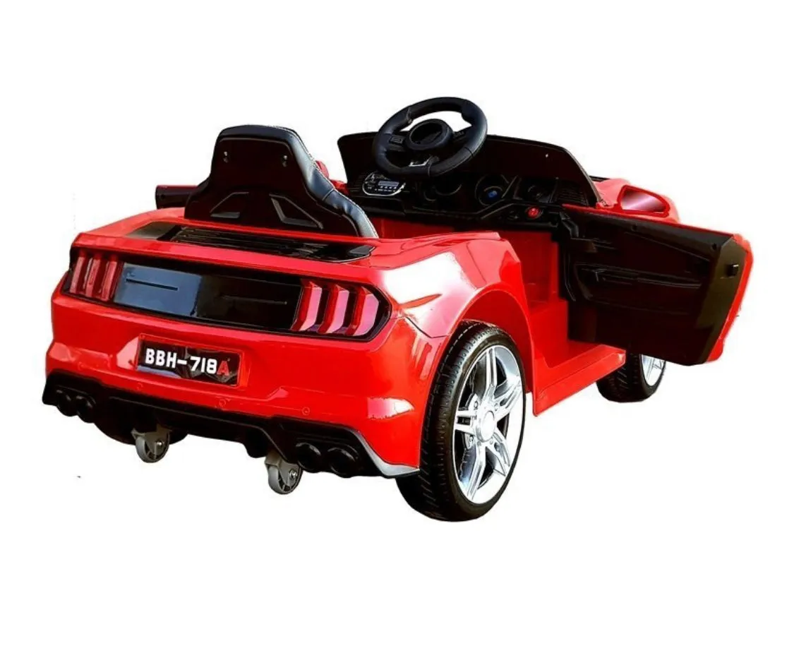 2025 Mustang Style Kids Ride-On Car | 12V | Leather Seat | Rubber Tires | Upgraded 1 Seater | Remote