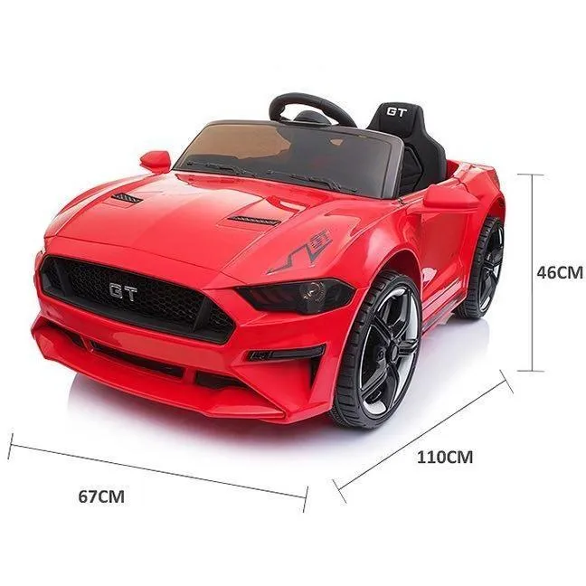 2025 Mustang Style Kids Ride-On Car | 12V | Leather Seat | Rubber Tires | Upgraded 1 Seater | Remote