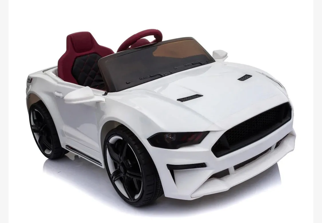 2025 Mustang Style Kids Ride-On Car | 12V | Leather Seat | Rubber Tires | Upgraded 1 Seater | Remote