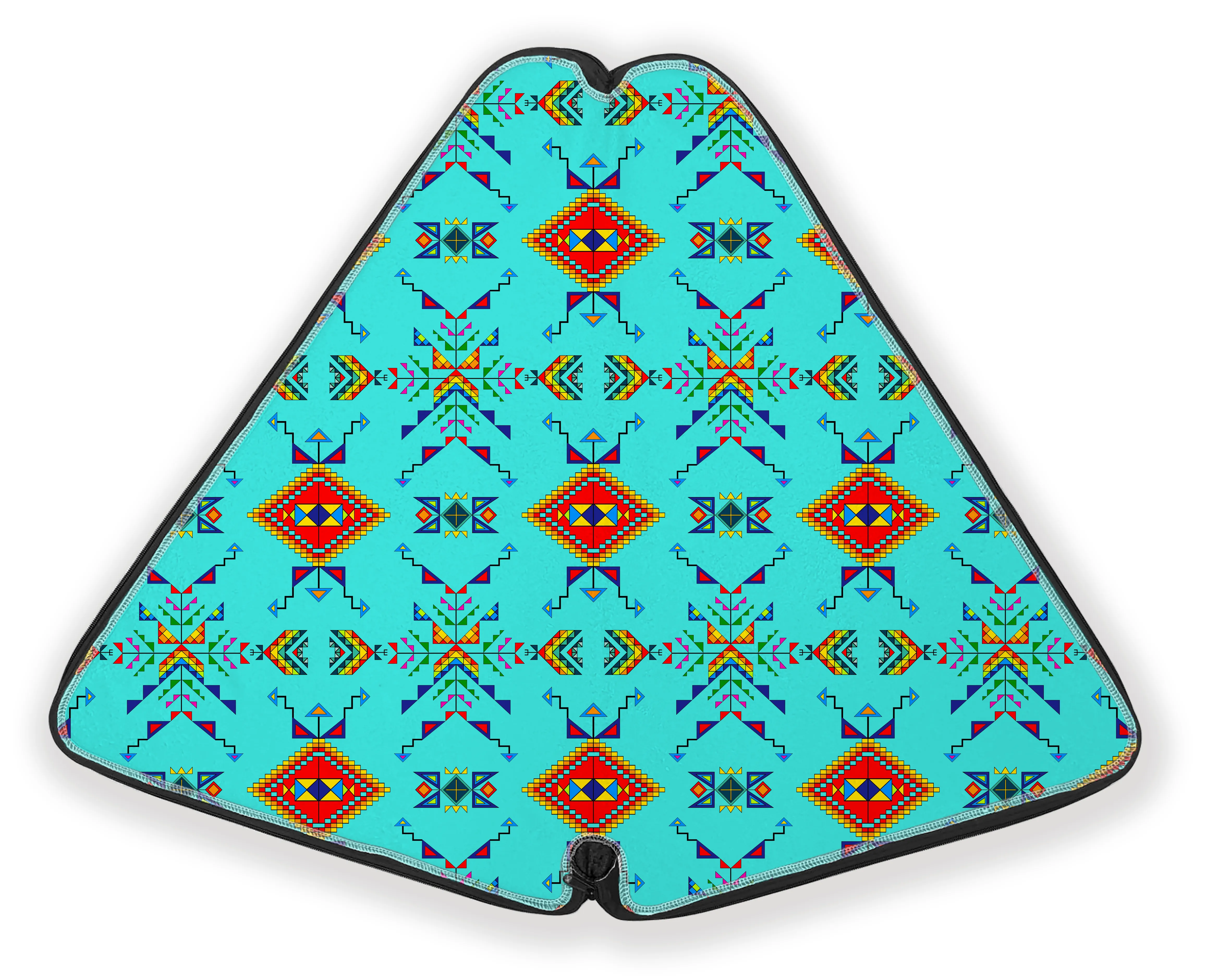 27 Inch Fan Case - Buffalo Jump Turquoise