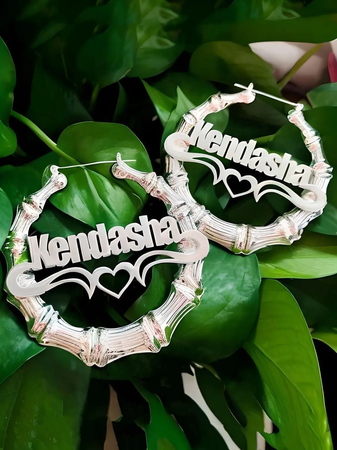 30mm-100mm Customized Name Hoop Earrings