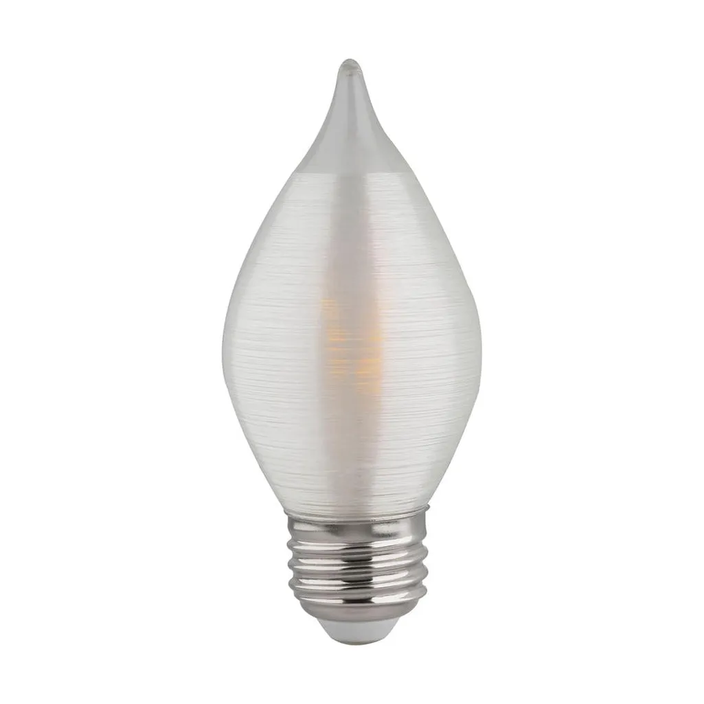 4 Watt C15 LED - Satin Spun - Clear - Medium base - 2700K - 300 Lumens - 120 Volt - 6-Pack