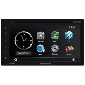 6.8-Inch WVGA Double-DIN In-Dash DVD Receiver with Apple CarPlay, Android Auto, and Bluetooth