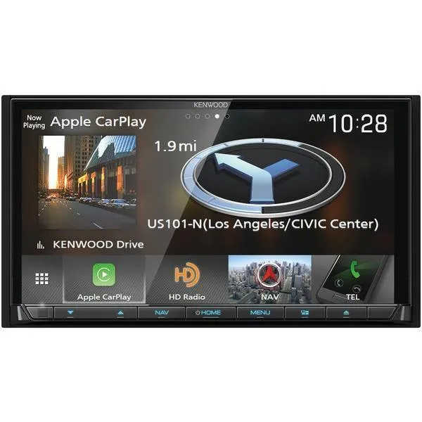 6.95inch Double-DIN In-Dash Navigation DVD Receiver with Bluetooth, HD Radio, Apple CarPlay, Android Auto & SiriusXM Ready