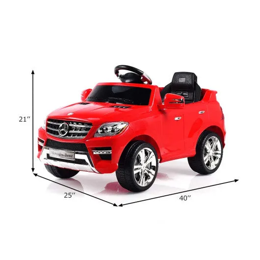 6V Mercedes Benz Kids Ride on Car with MP3 RC-Red