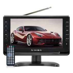 9-In. 800 x 480 Resolution Portable AC-DC LCD TV with Remote and Antenna with Magnetic Base