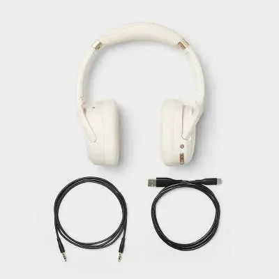 Active Noise Canceling Bluetooth Wireless Over Ear Headphones - heyday™ White