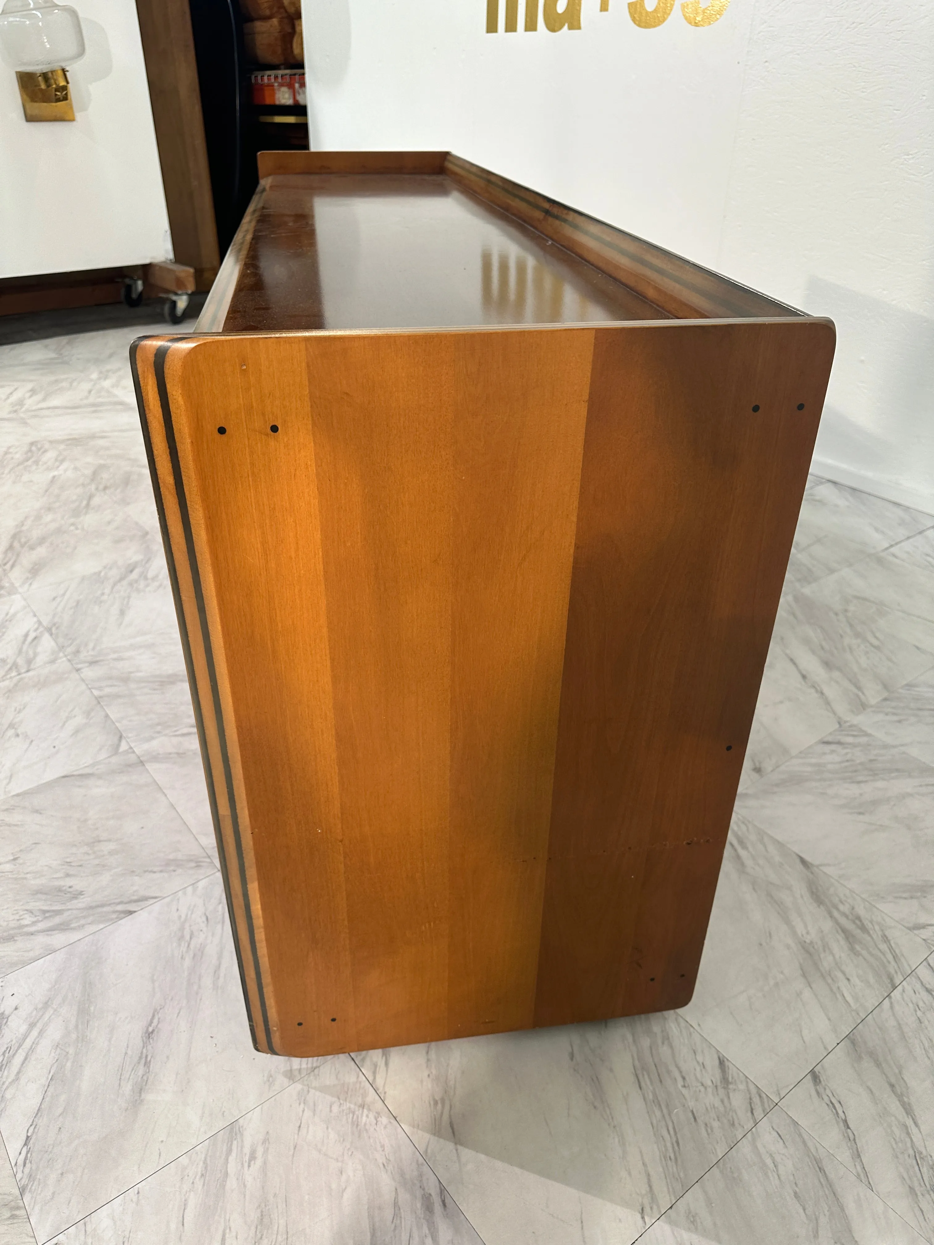 Afra & Tobia Scarpa, Artona Sideboard in Walnut and Leather, Maxalto 1970s