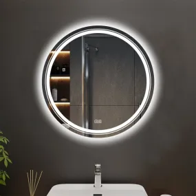 Allsumhome Aura Customized Round LED Bathroom Mirror