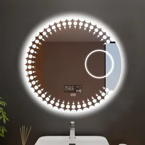 Allsumhome Circlet Customized Round LED Bathroom Mirror