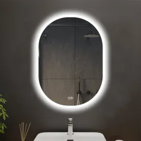 Allsumhome Ellipse Customized Oval LED Bathroom Mirror