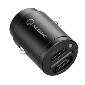 ALOGIC Dual USB-C 30W Rapid Power Mini Car Charger