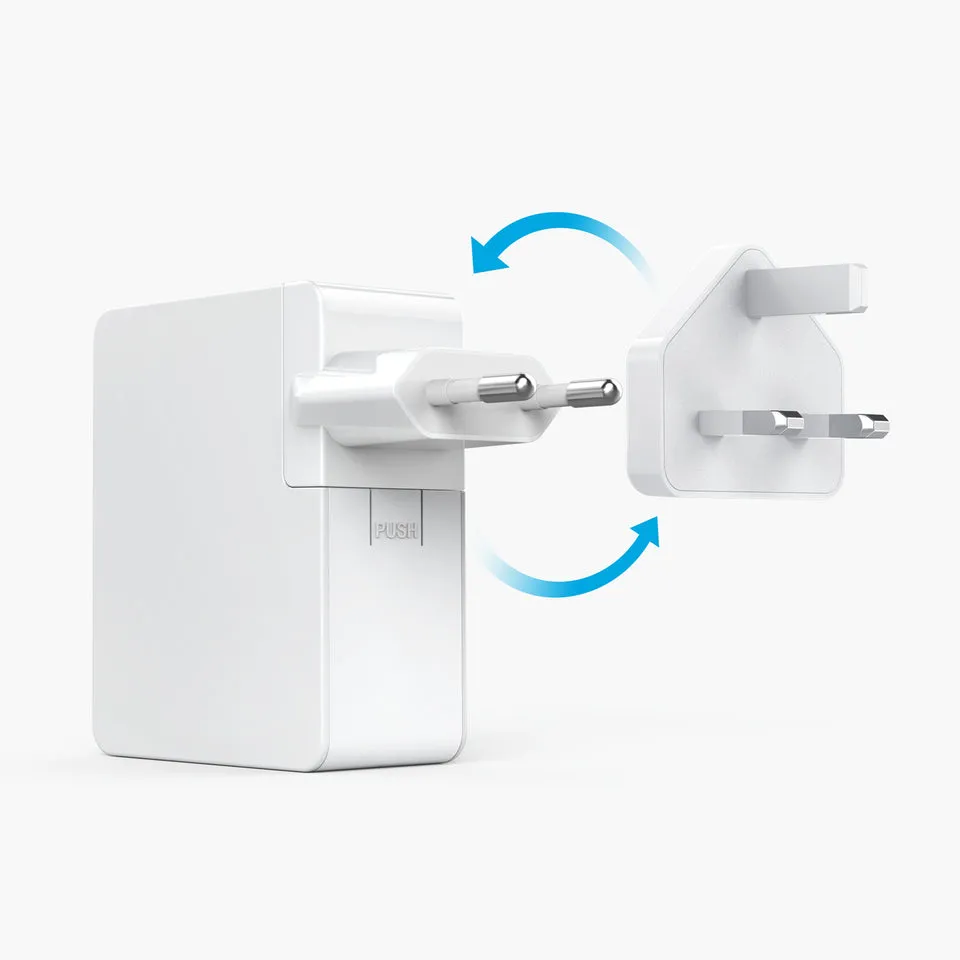 ANKER PowerPort 4 Lite  EU/ES/FR/ES  UK  White in Offline  Packaging V3