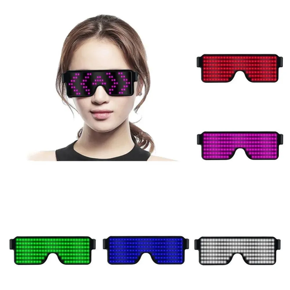 App Bluetooth Led Party Glasses Customized Languages Luminous Eyewear