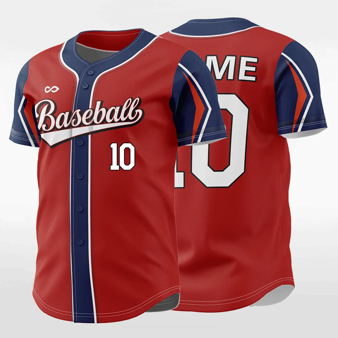 Apple - Customized Men's Sublimated Button Down Baseball Jersey