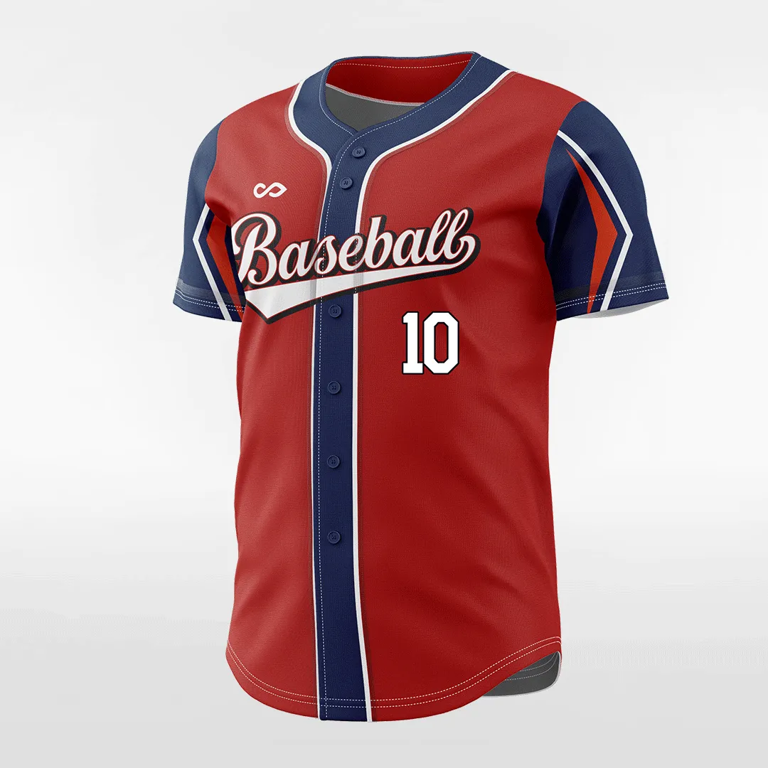 Apple - Customized Men's Sublimated Button Down Baseball Jersey