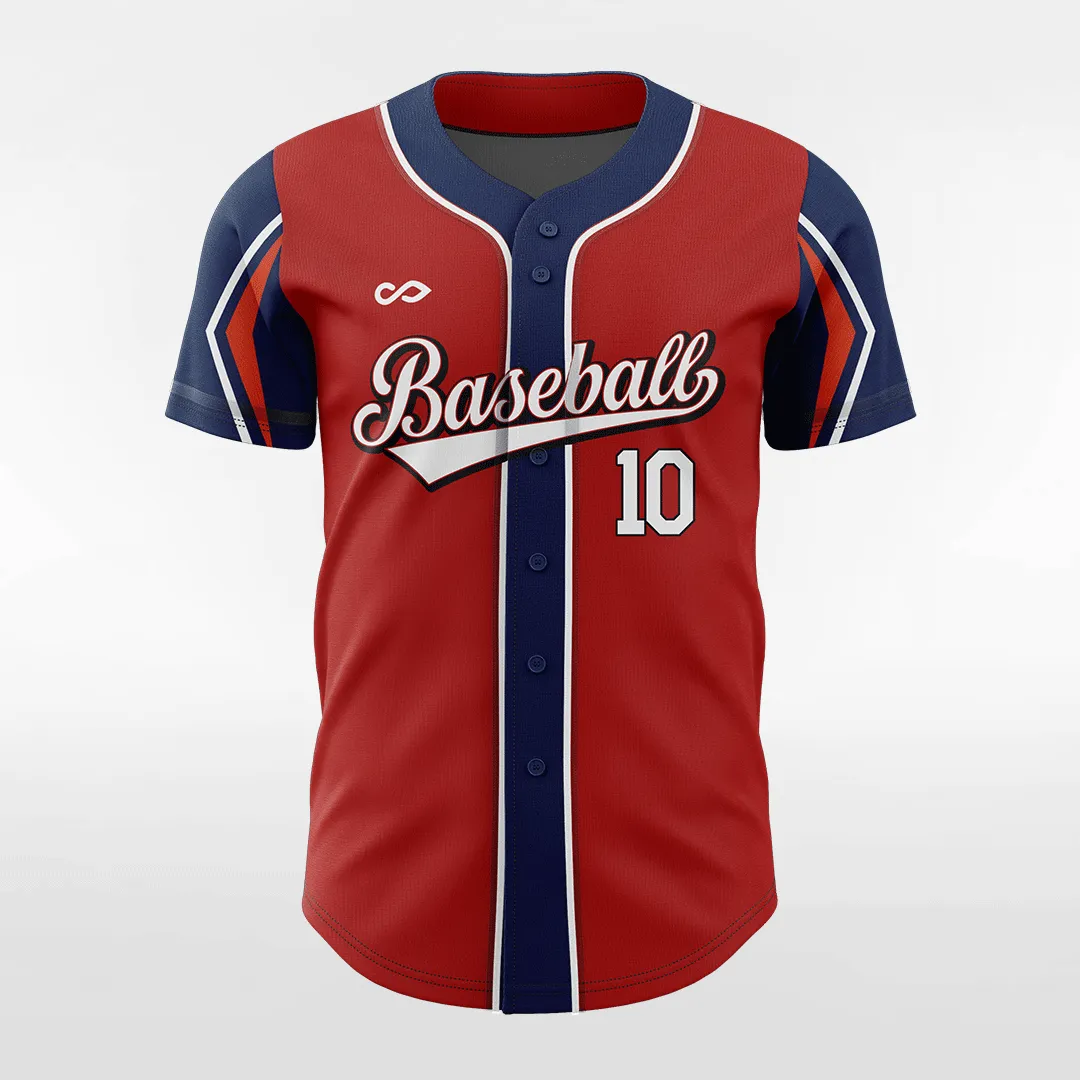 Apple - Customized Men's Sublimated Button Down Baseball Jersey