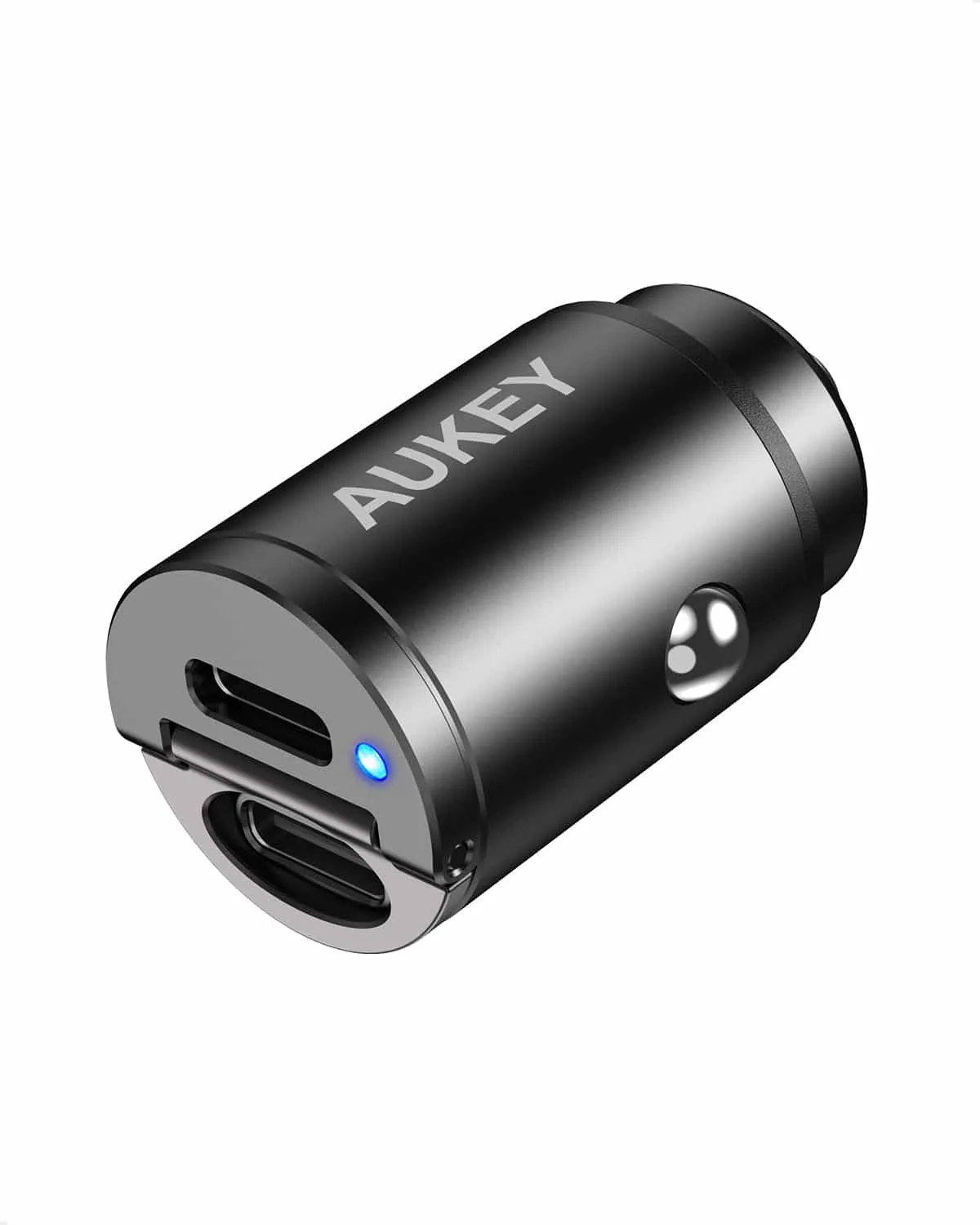 Aukey PD 30W 2-Port Dual USB Type-C A4 Nano Car Charger (Black)