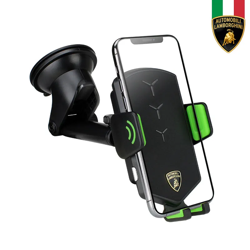 Automobili Lamborghini iSmart Intelligent Wireless Charger Air Vent Windshield Car Mount Phone Holder