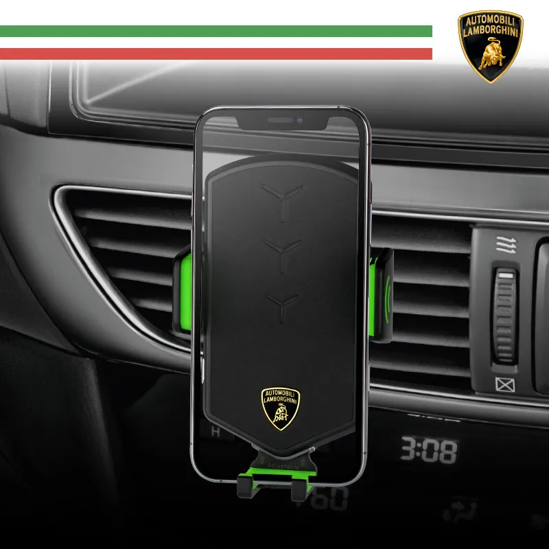 Automobili Lamborghini iSmart Intelligent Wireless Charger Air Vent Windshield Car Mount Phone Holder