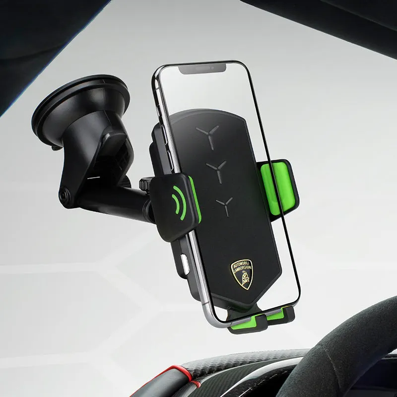 Automobili Lamborghini iSmart Intelligent Wireless Charger Air Vent Windshield Car Mount Phone Holder