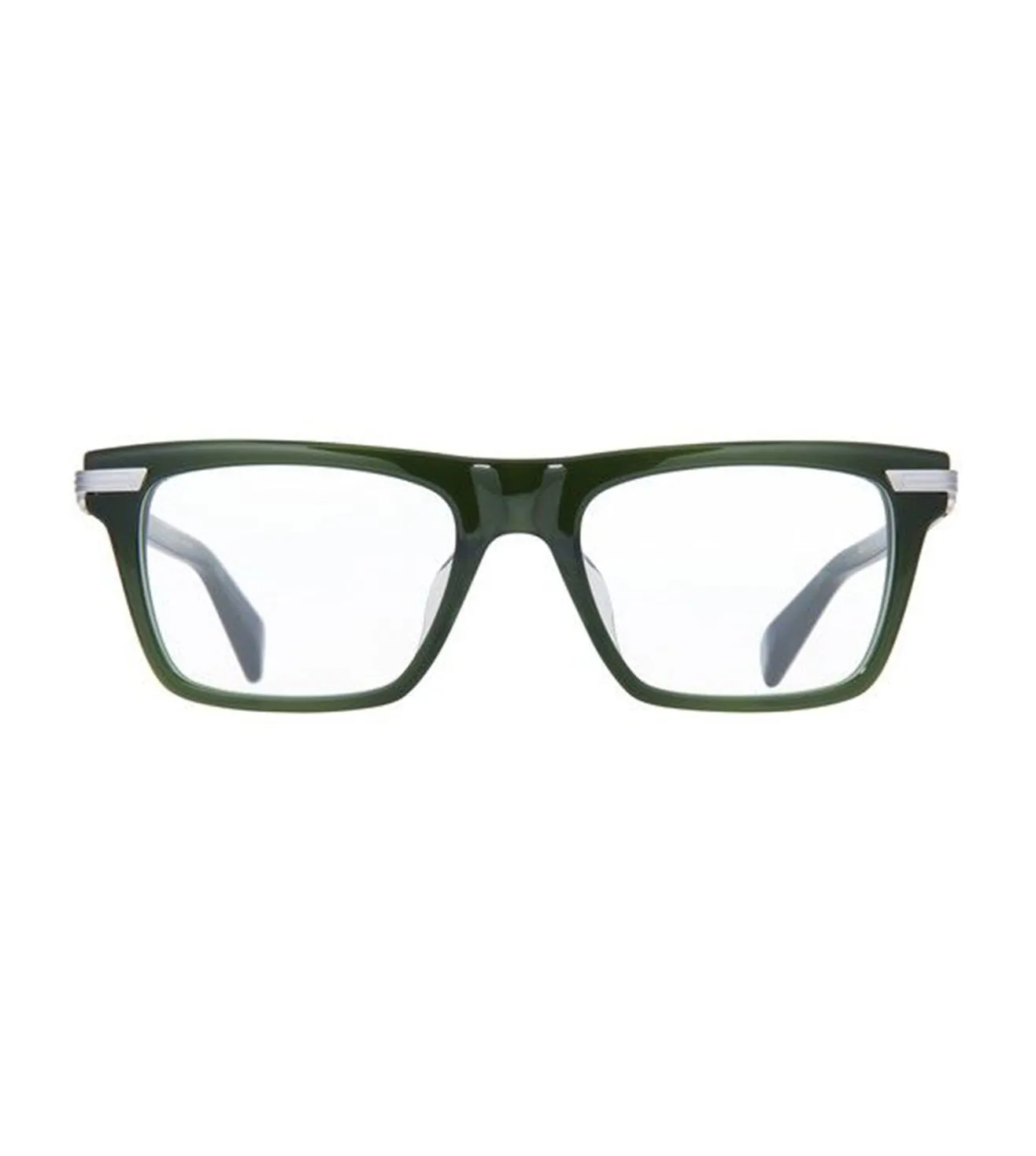 Balmain Unisex Dark Green Square Optical Frame