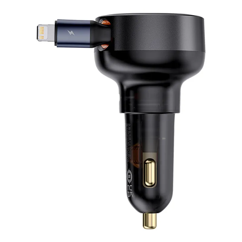 Baseus Enjoyment Pro Car Charger C Retractable iP Cable 55W-C00057803111-00