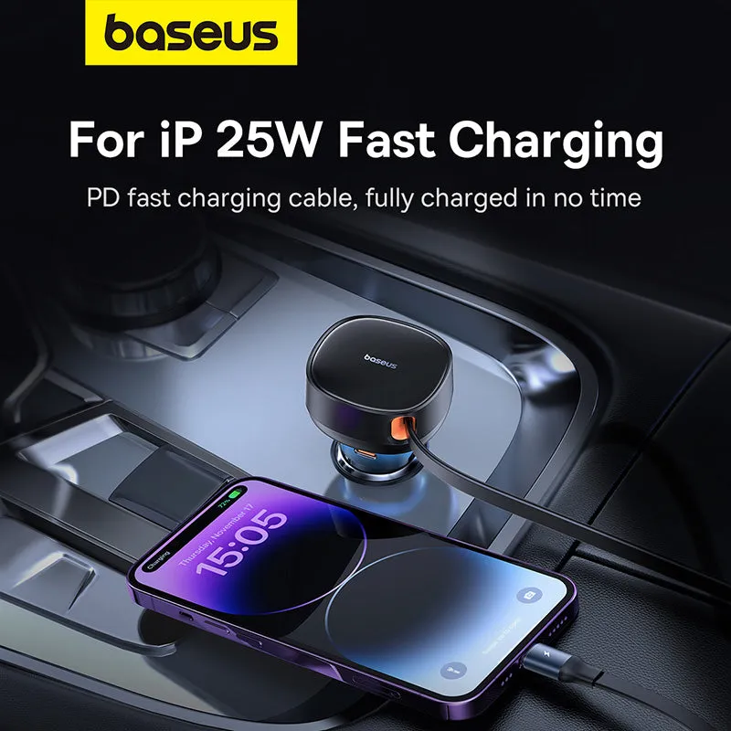 Baseus Enjoyment Pro Car Charger C Retractable iP Cable 55W-C00057803111-00