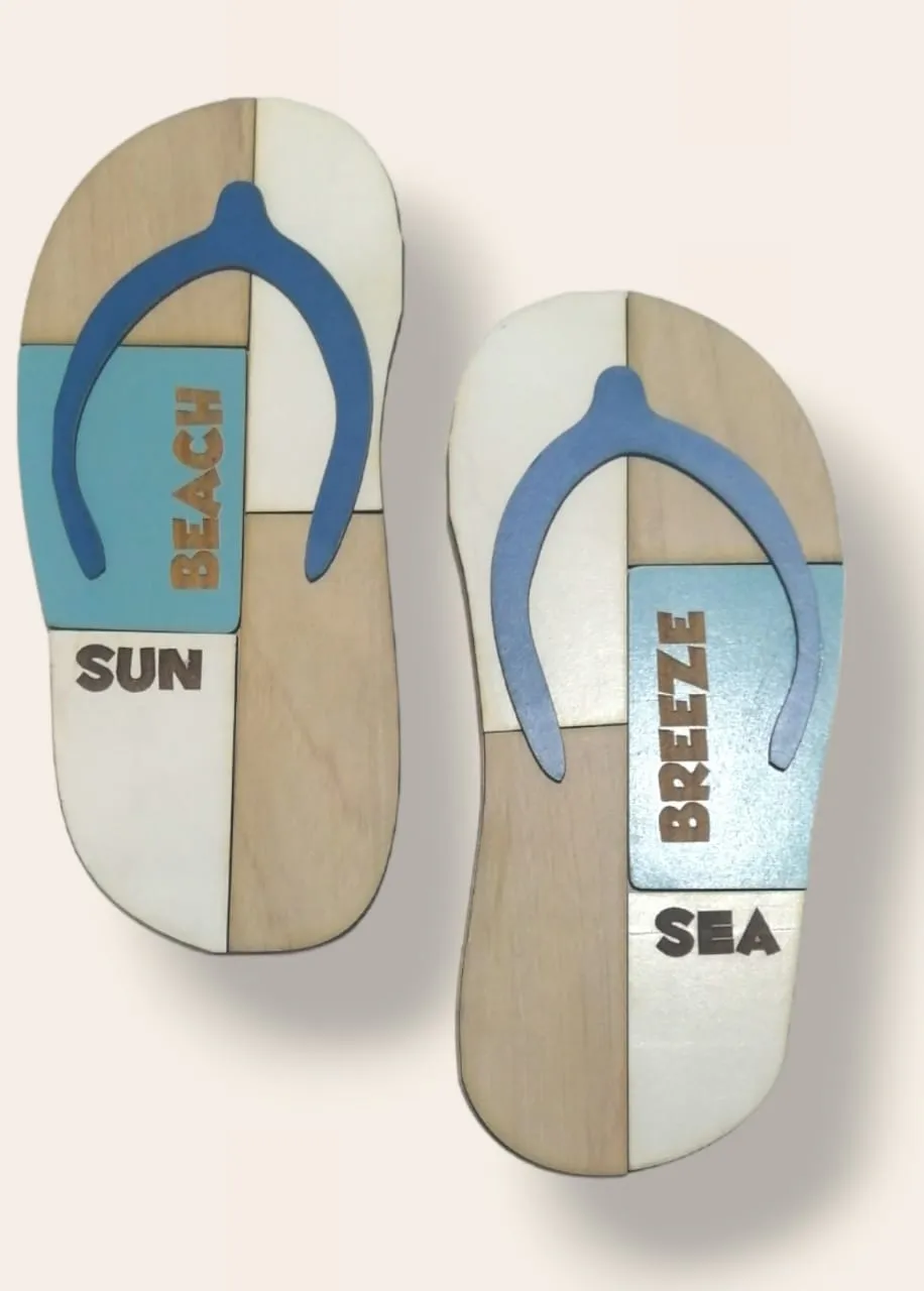 Beach wall art (set of 2 flip flops)