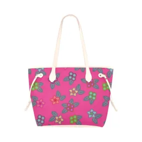 Berry Flowers Clover Canvas Tote Bag