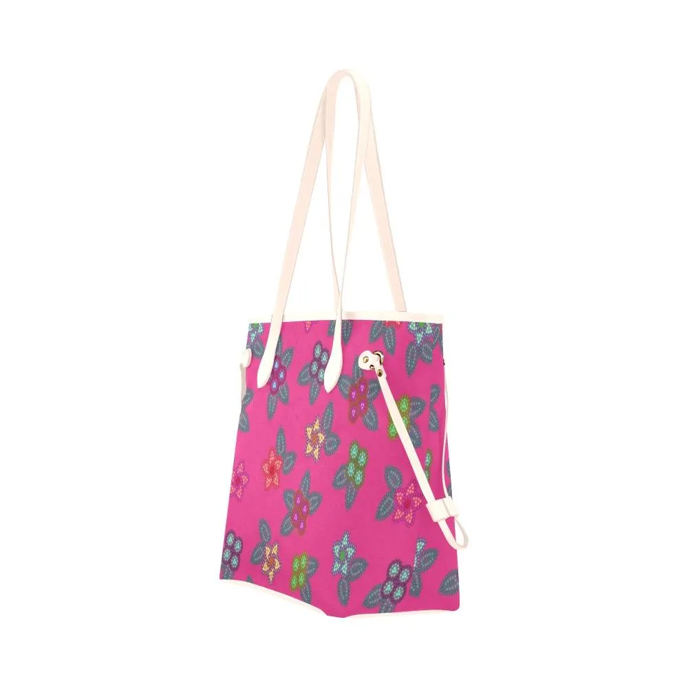 Berry Flowers Clover Canvas Tote Bag