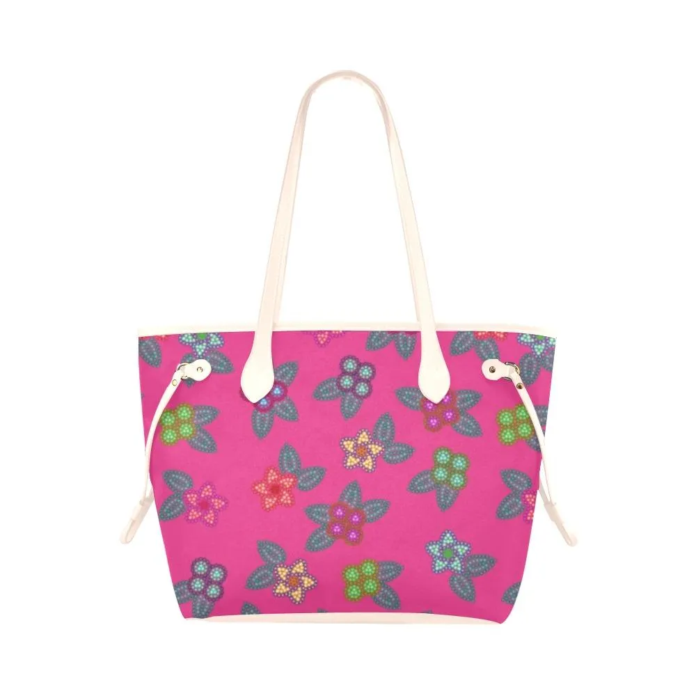 Berry Flowers Clover Canvas Tote Bag