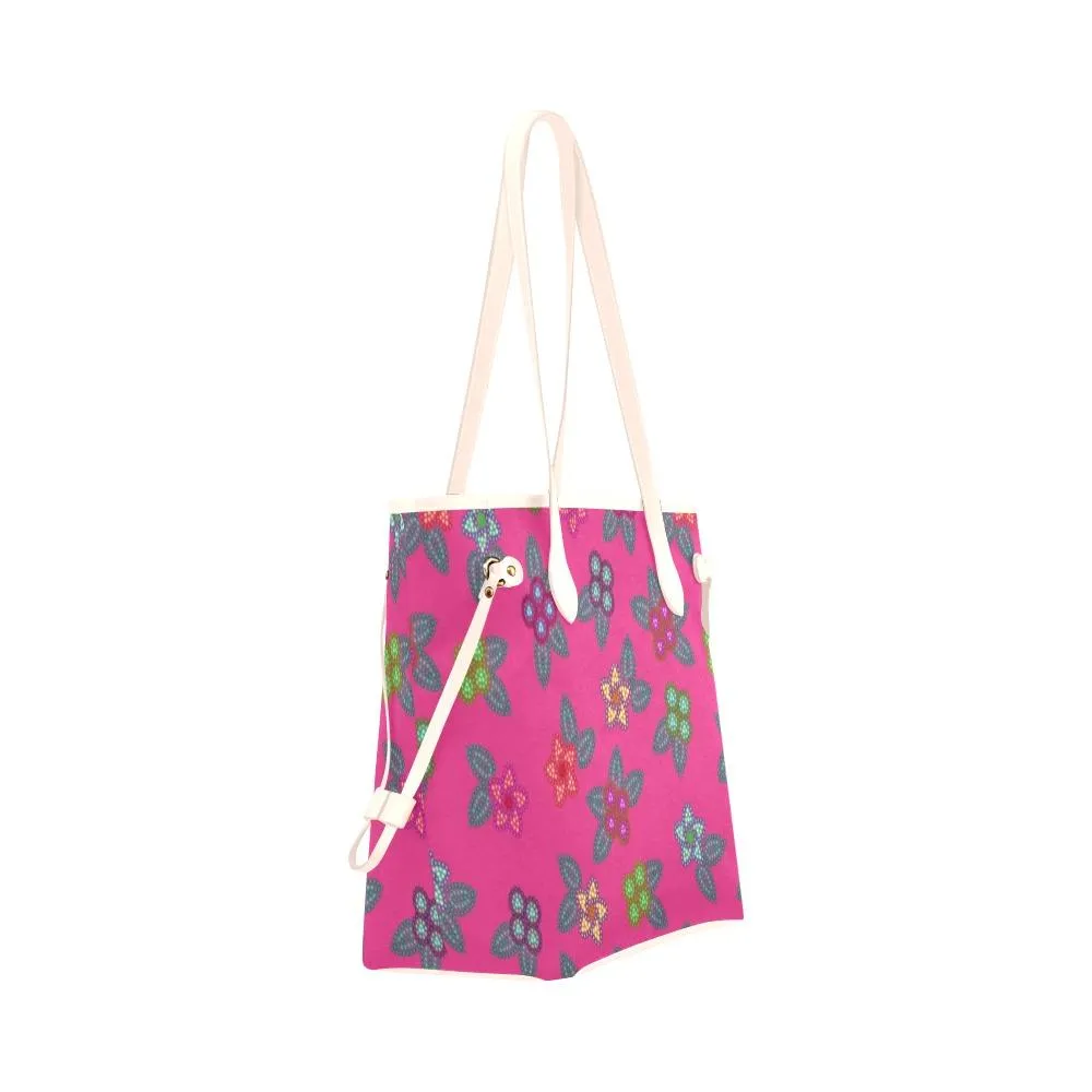 Berry Flowers Clover Canvas Tote Bag