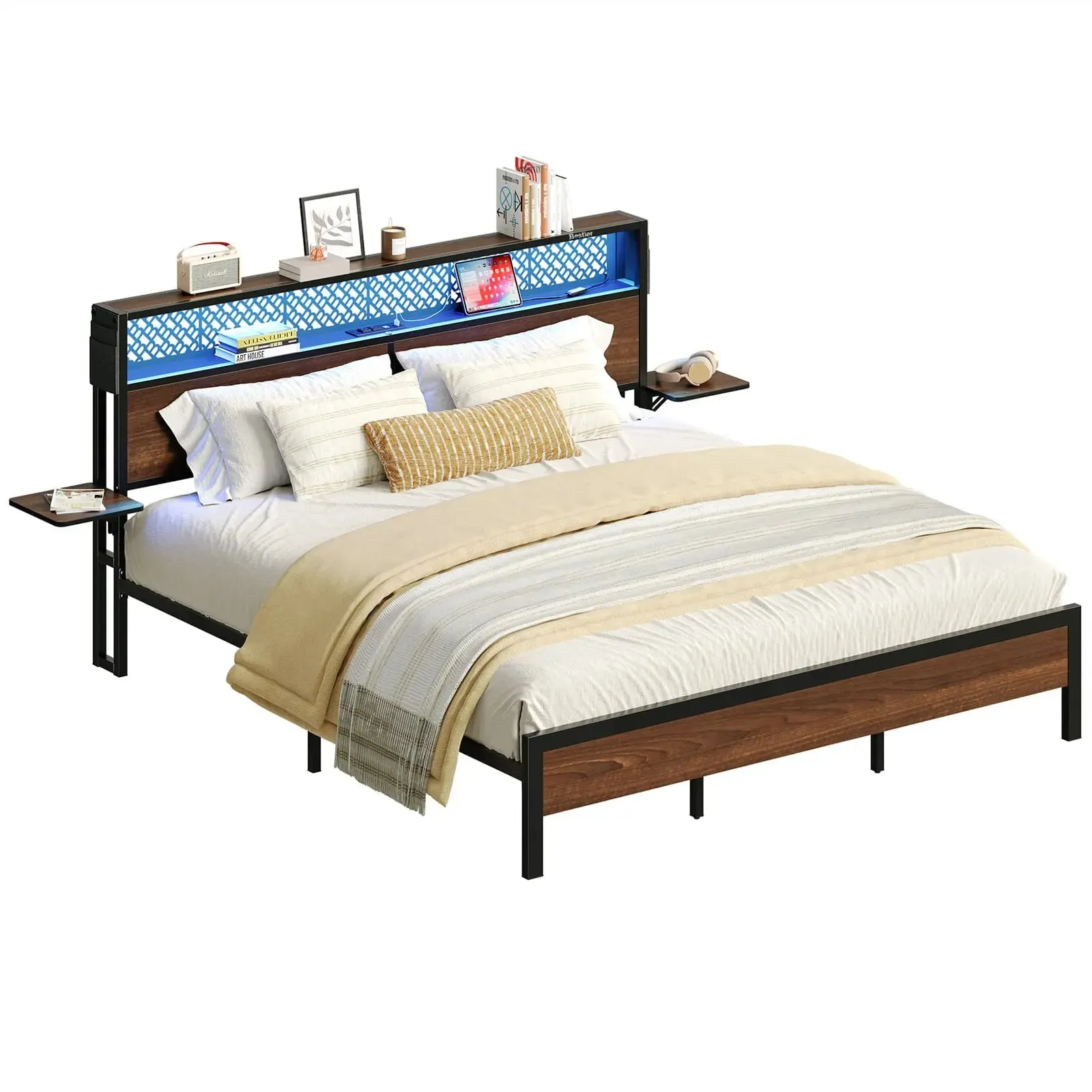 Bestier Full/Queen/King Size Bed Frame with Headboard