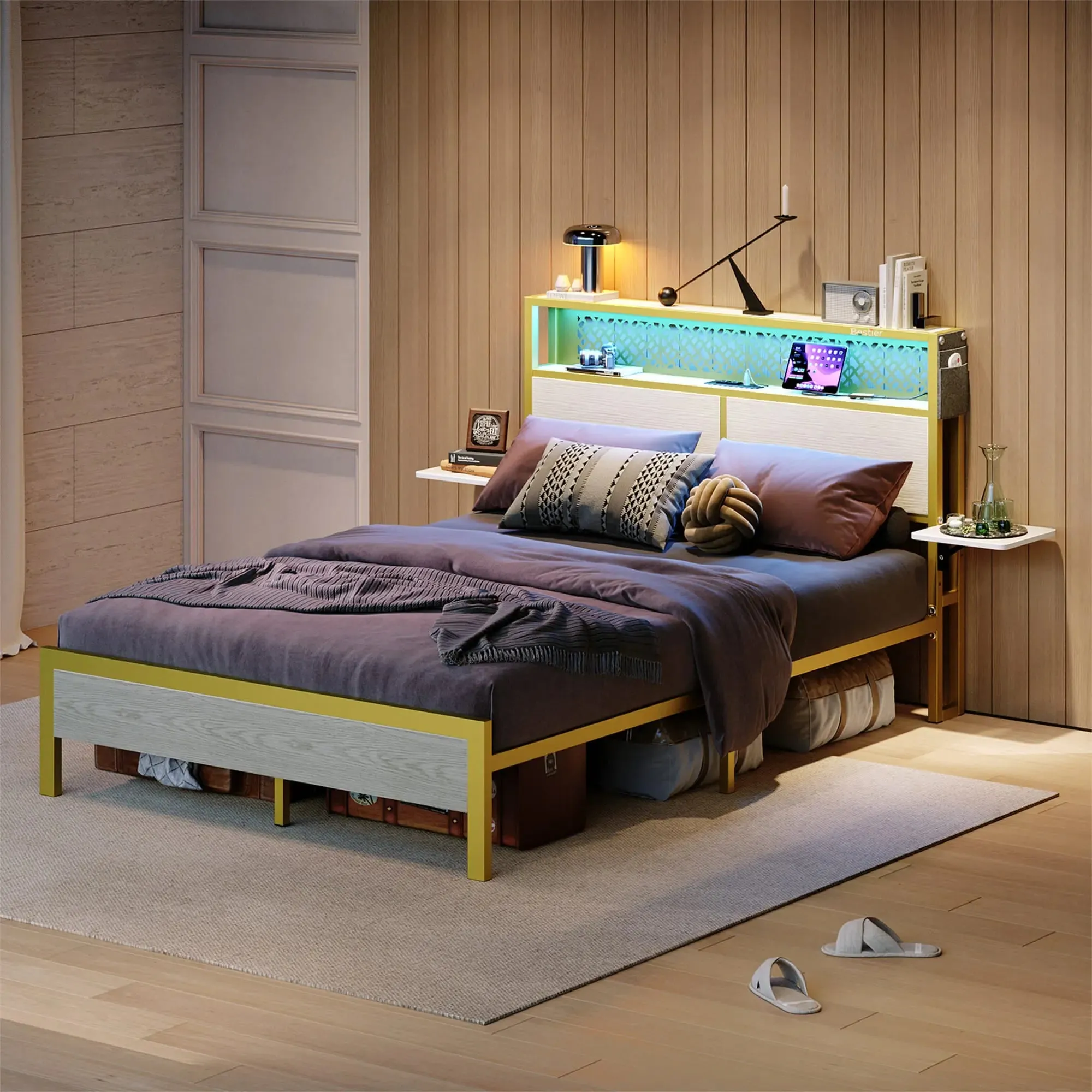 Bestier Full/Queen/King Size Bed Frame with Headboard